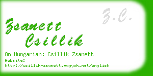 zsanett csillik business card